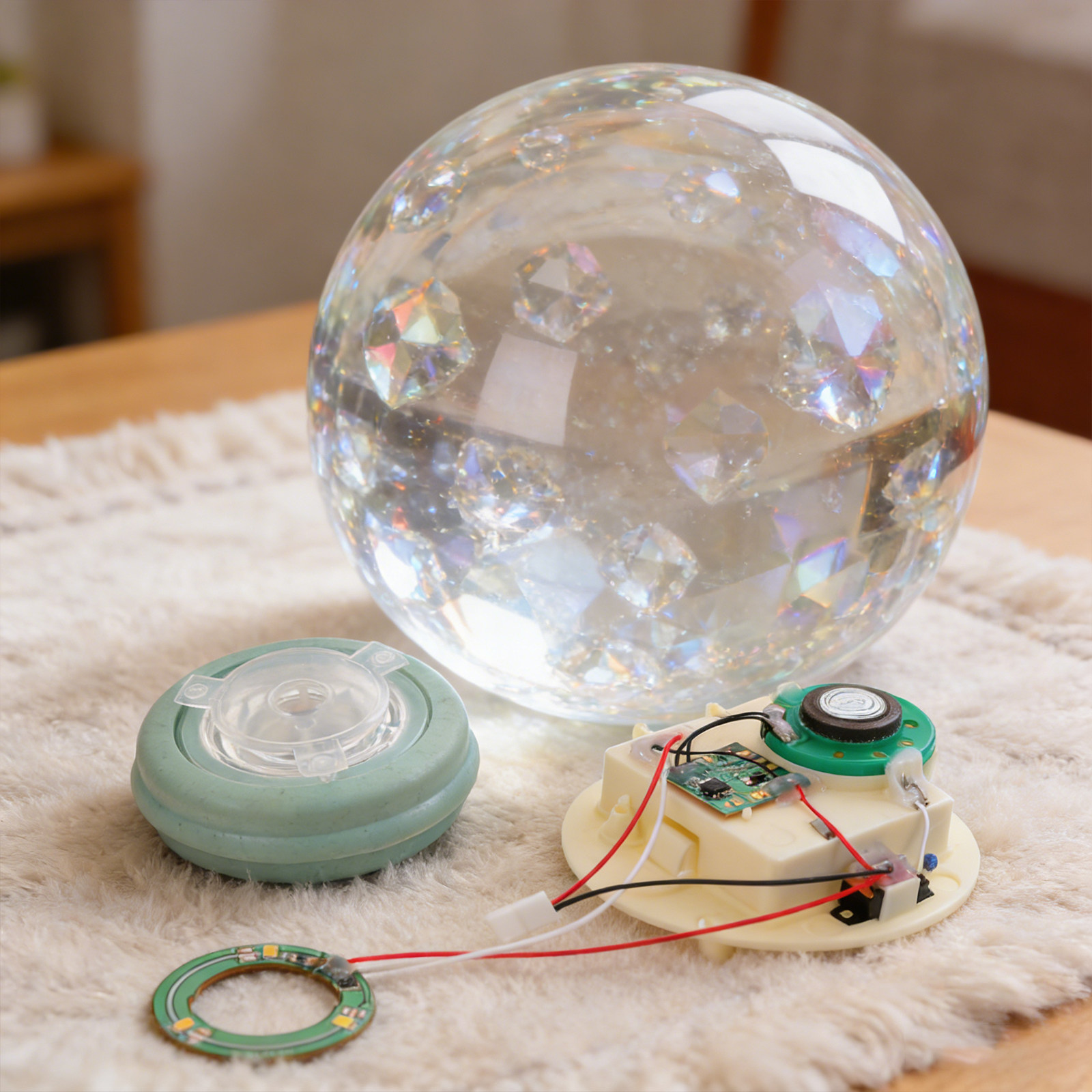 Snow Globe Musical - ลูกโลกหิมะพร้อมระบบเคลื่อนไหว เสียงเพลง และแสงไฟ ชุด DIY พร้อมกล่องแบตเตอรี่