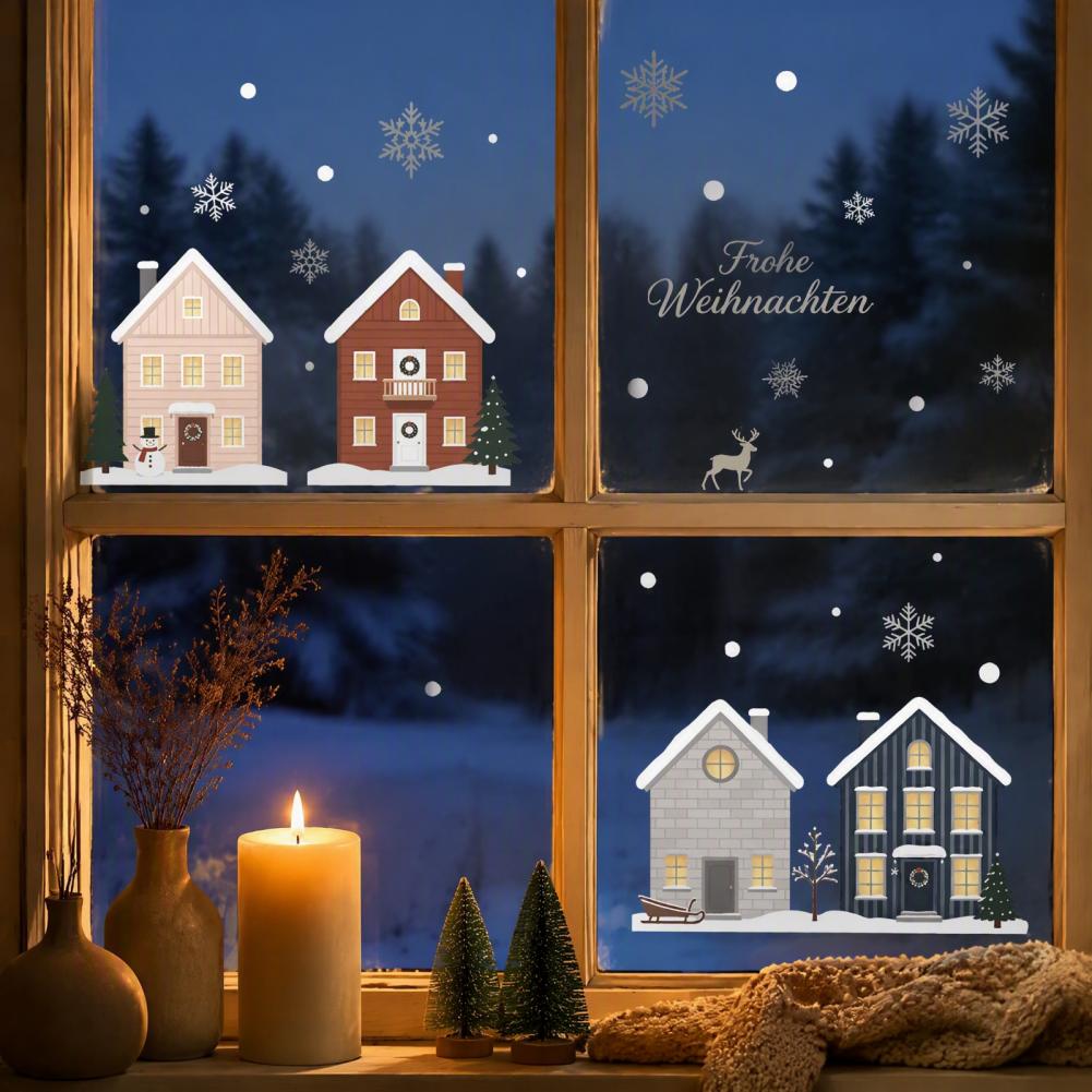 สติกเกอร์ลายเกล็ดหิมะ PVC 2 ชิ - Snowflake Window Decal บทวิจารณ์และราคา