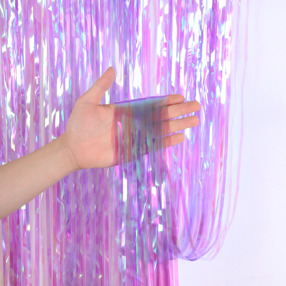 2M 3M Party ฉากหลังผ้าม่านฝนเล - Tinsel Garland Decoration บทวิจารณ์และราคา