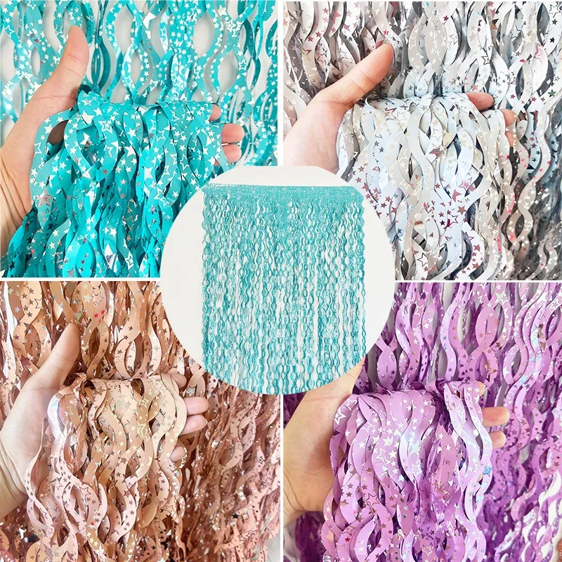 ม่านดิ้น1X2M ดาวสีสันสดใสสำหรั - Tinsel Garland Decoration บทวิจารณ์และราคา